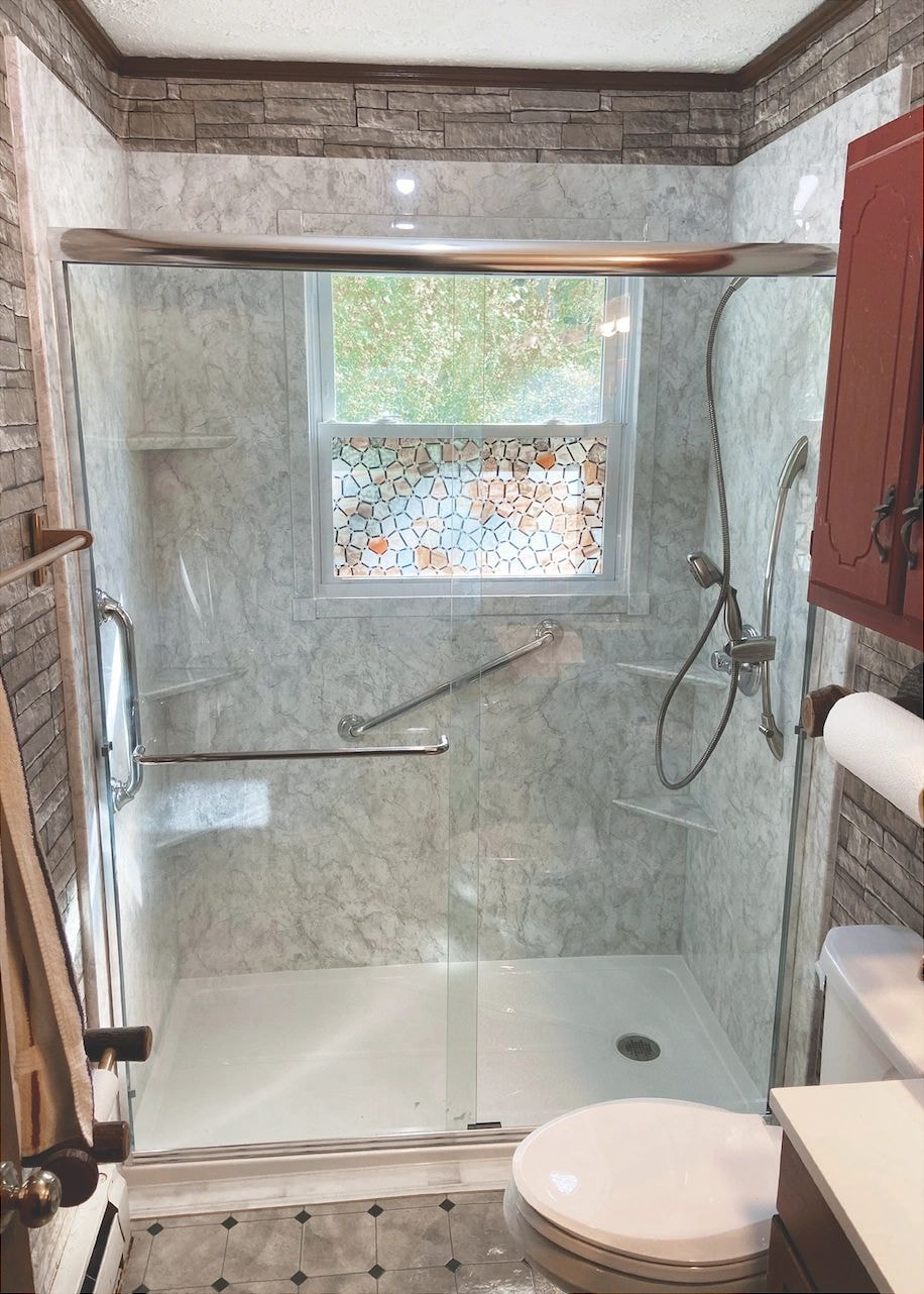 Acrylic shower enclosure renovation by BMW Renovations